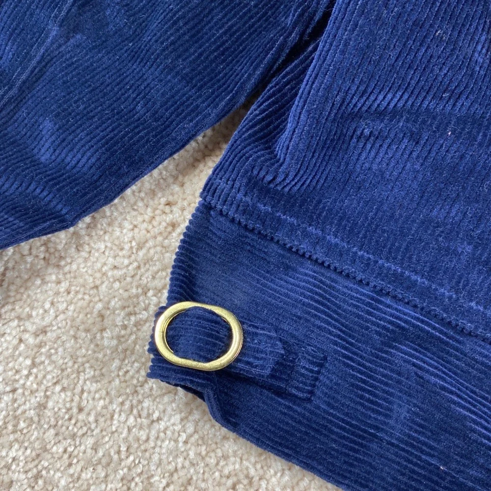 Vintage FFA Texas Rudder Corduroy Jacket Navy Blue Men's Size 36 Hunter McSmith